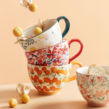 Ceramic Breakfast Cup Large Capacity Microwave Safe - Casatrail.com